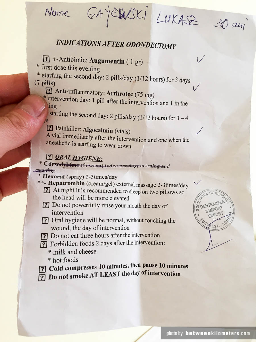Zalecenia od dentysty po angielsku. Dostaliście kiedyś taką karteczkę od swojego dentysty? Zalecenia od dentysty. Bukareszt, Rumunia